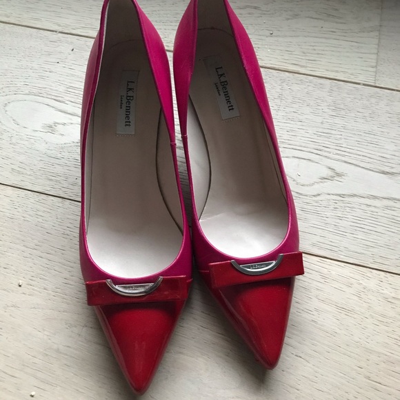 lk bennett pink court shoes